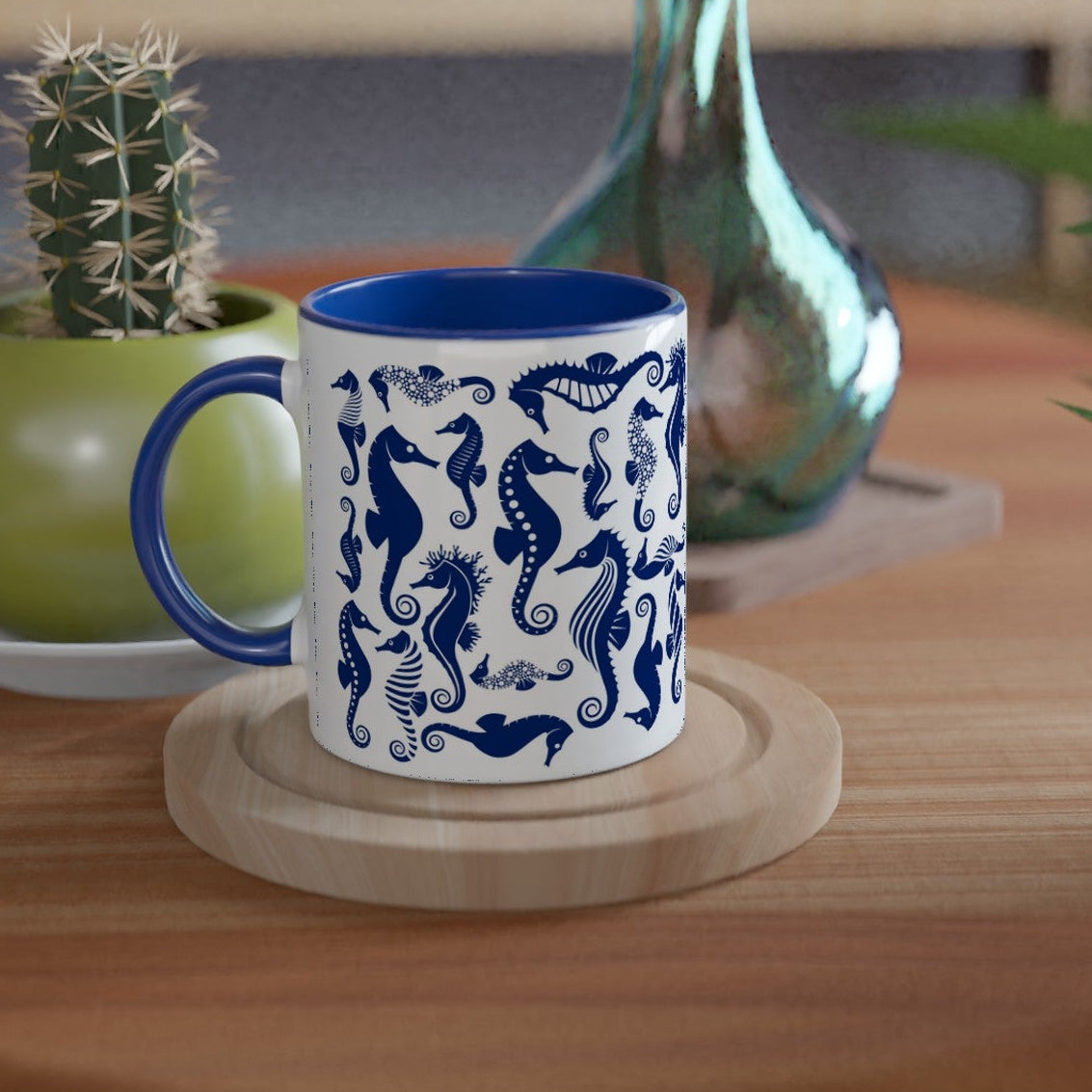 Studland Seahorses Pattern Mug