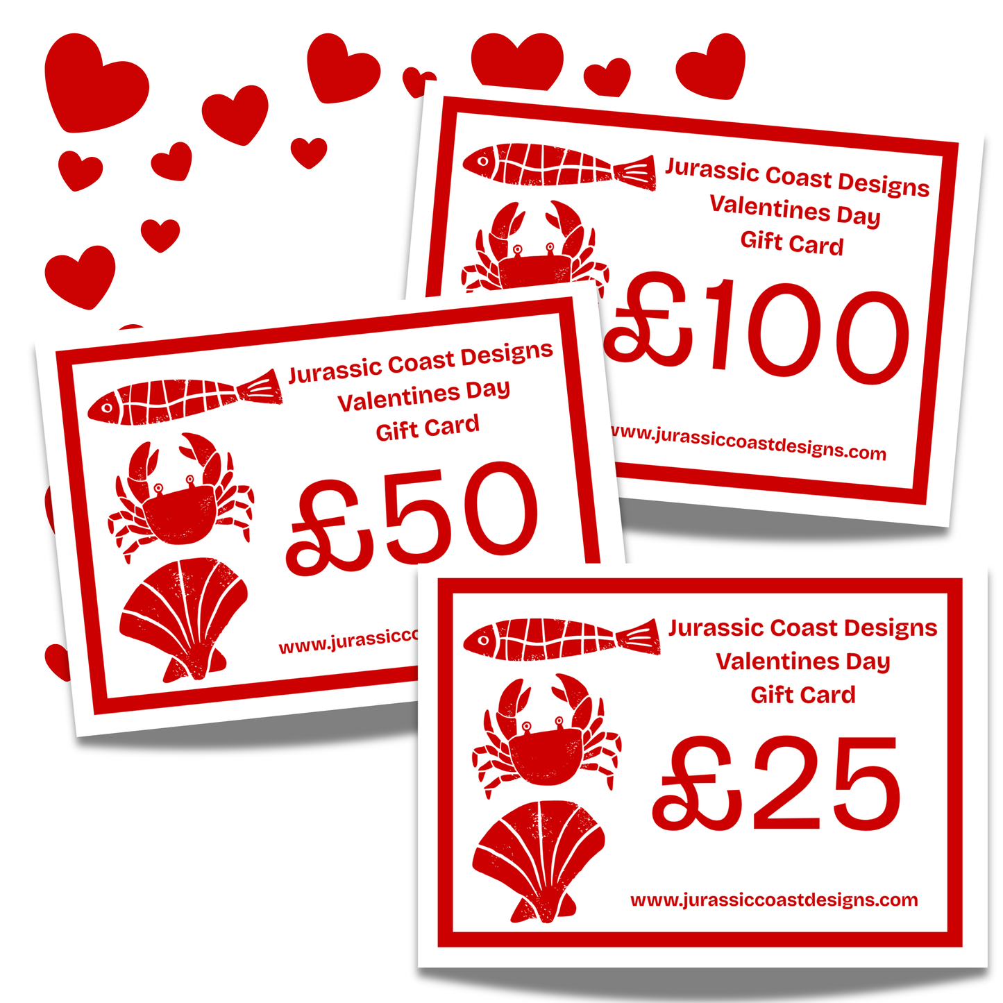 Jurassic Coast Designs Valentines Day Gift Cards