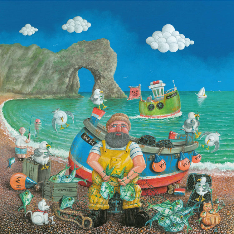 Durdle Door with Doggie and Moggie by Paul Liggins