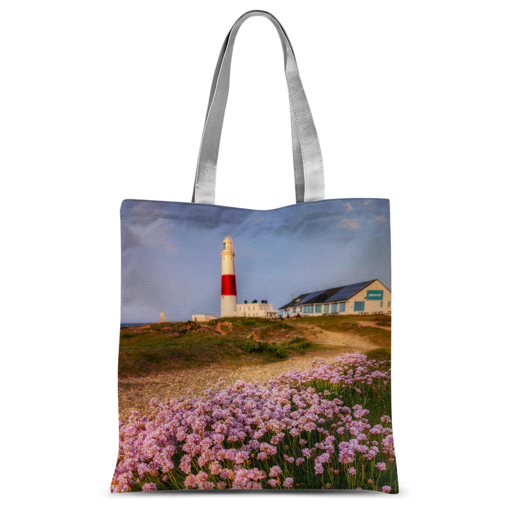 Portland Bill in Bloom by Jerry Rose Tote Bag