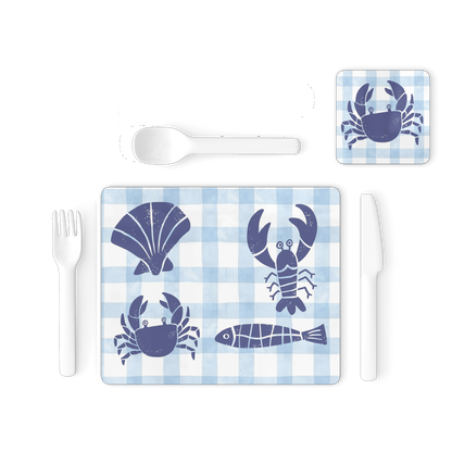 Coastal Catch Jurassic Coast Designs Mat and Coaster Set