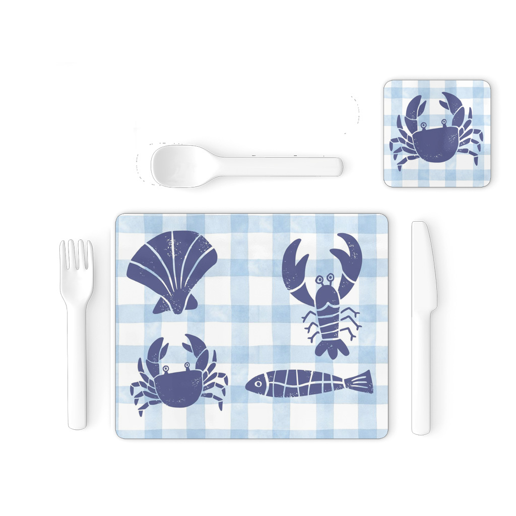 Coastal Catch Jurassic Coast Designs Mat and Coaster Set