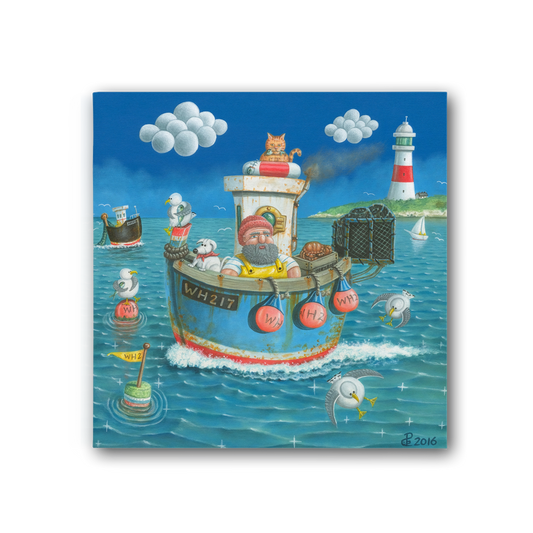 Chugging On Premium Stretched Canvas Artwork