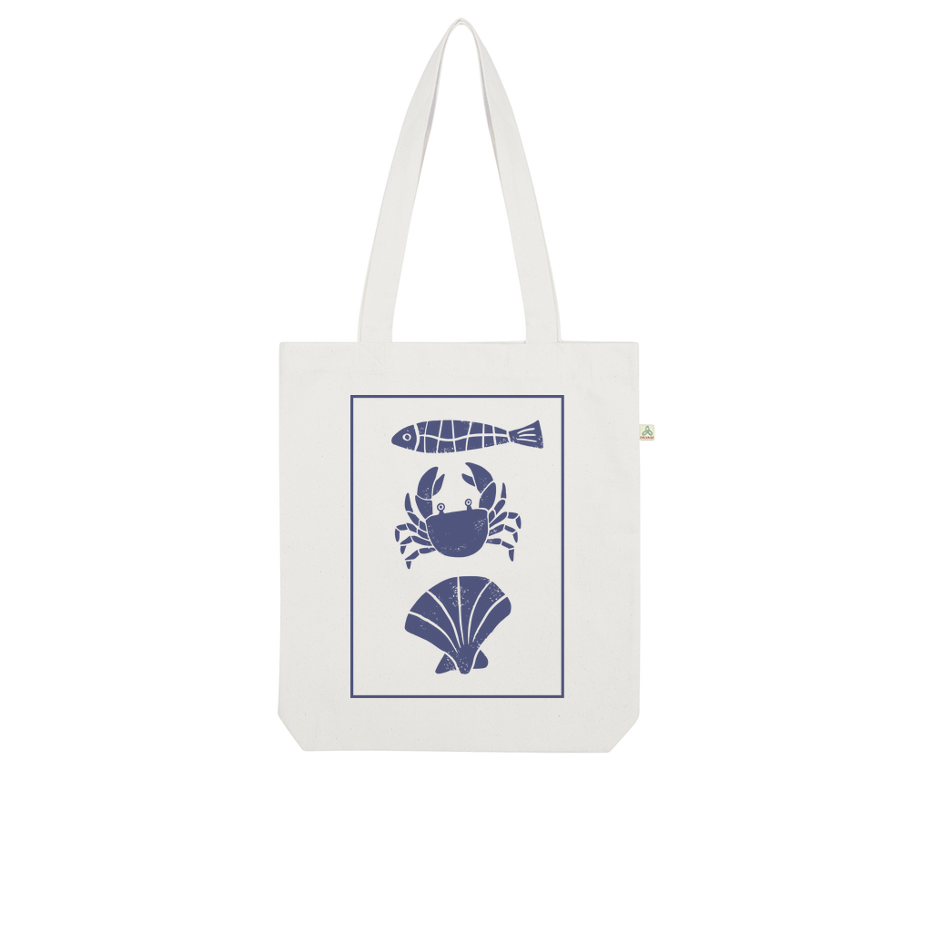 Coastal Catch 100% Combed Organic Cotton Tote Bag