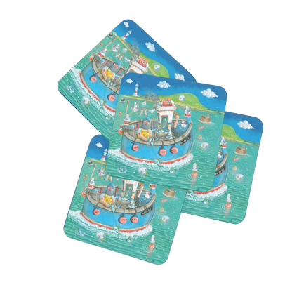 Paul Liggins Them Pesky Gulls Design Jurassic Coast Designs Coaster Set