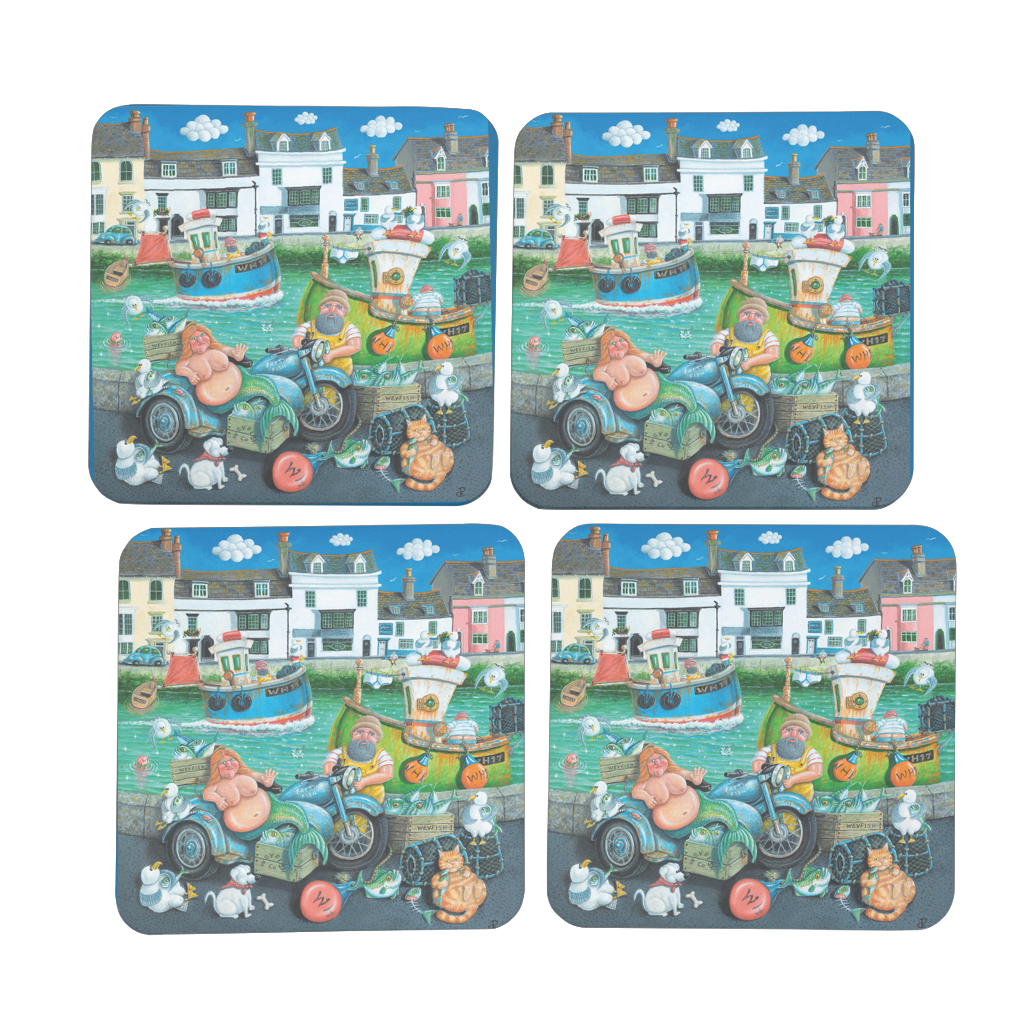 Paul Liggins Catch of the Day Design Jurassic Coast Designs Coaster Set