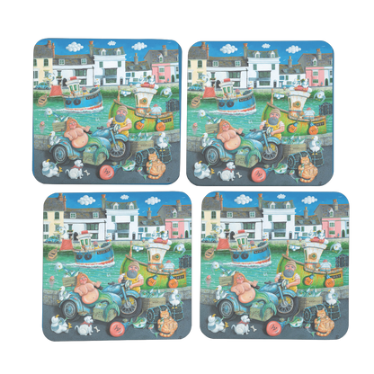 Paul Liggins Catch of the Day Design Jurassic Coast Designs Coaster Set