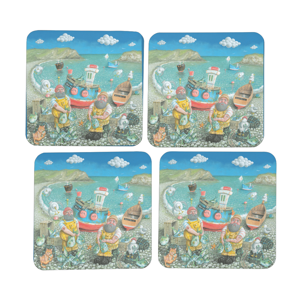Paul Liggins Lulworth Lardies Design Jurassic Coast Designs Coaster Set