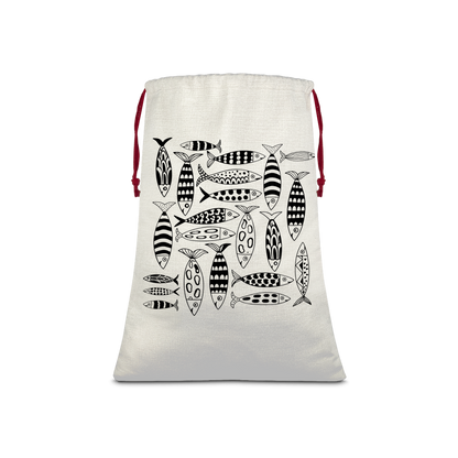 Coastal Shoal Large Drawstring Sack