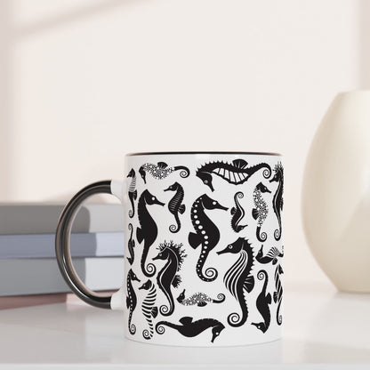 Studland Seahorses Pattern Mug 