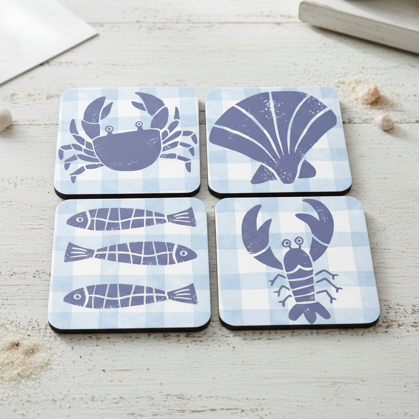 Coastal Catch Jurassic Coast Designs Coaster Set