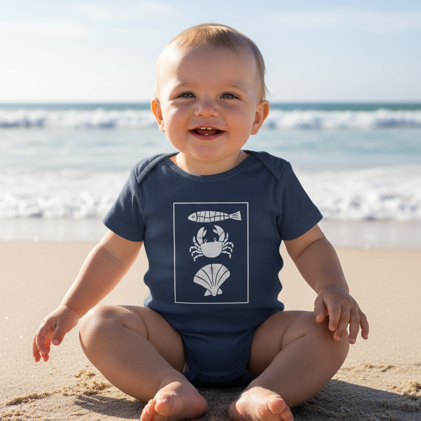 Coastal Catch Little Explorer Baby Onesie