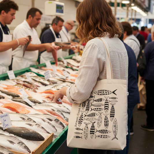 Coastal Shoal 100% Combed Organic Cotton Tote Bag
