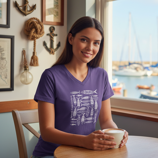 Coastal Shoal Classic Softstyle® V-neck T-shirt