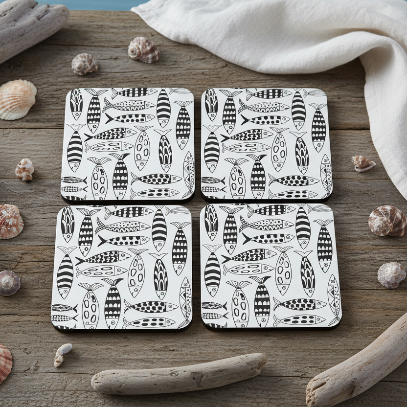 Coastal Shoal Jurassic Coast Designs Coaster Set