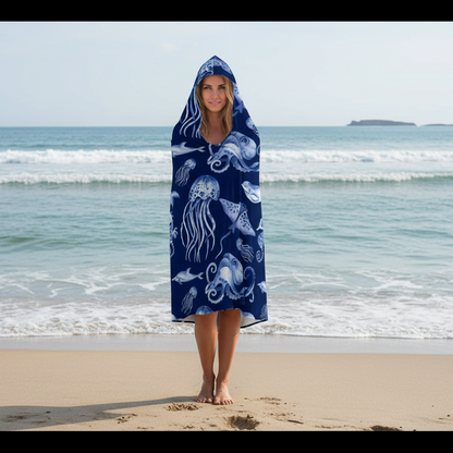 Sea Animals - Super Soft Hooded Blanket