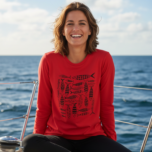 Coastal Shoal 100% Cotton Long Sleeve T-Shirt