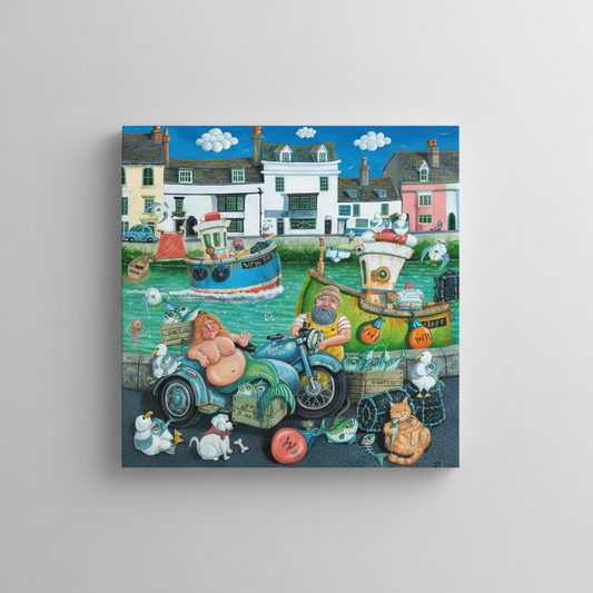 Paul Liggins Catch of the Day Design Premium Stretched Canvas Artwork