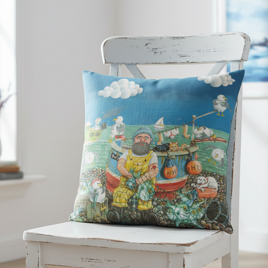 Paul Liggins Chesilie Pebblie Chilling Design Throw Pillow with Insert