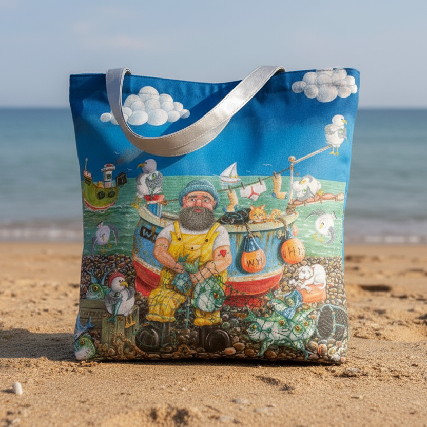 Paul Liggins Chesilie Pebblie Chilling Design Tote Bag