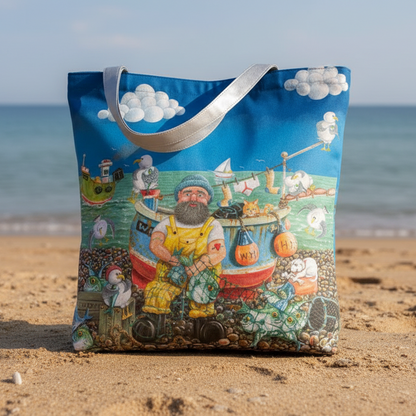 Paul Liggins Chesilie Pebblie Chilling Design Tote Bag