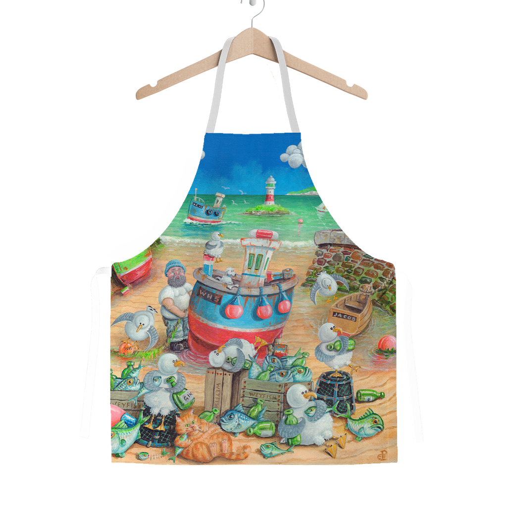 Paul Liggins Jolly Gin Drinkers Design Adult Apron