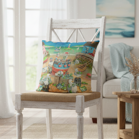 Paul Liggins Jolly Gin Drinkers Design Throw Pillow with Insert