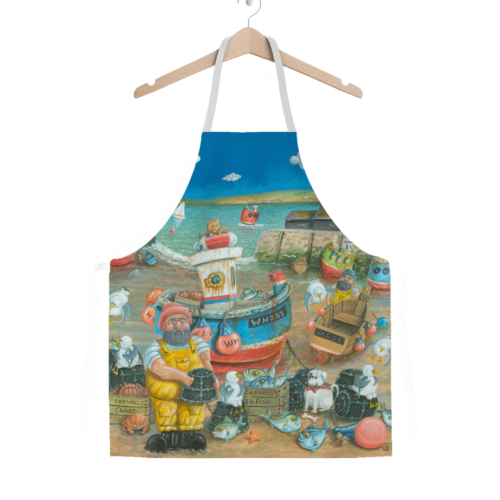 Paul Liggins Lazing in Lyme Design Adult Apron