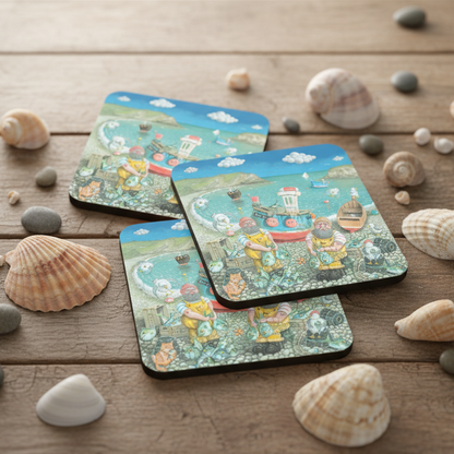 Paul Liggins Lulworth Lardies Design Jurassic Coast Designs Coaster Set
