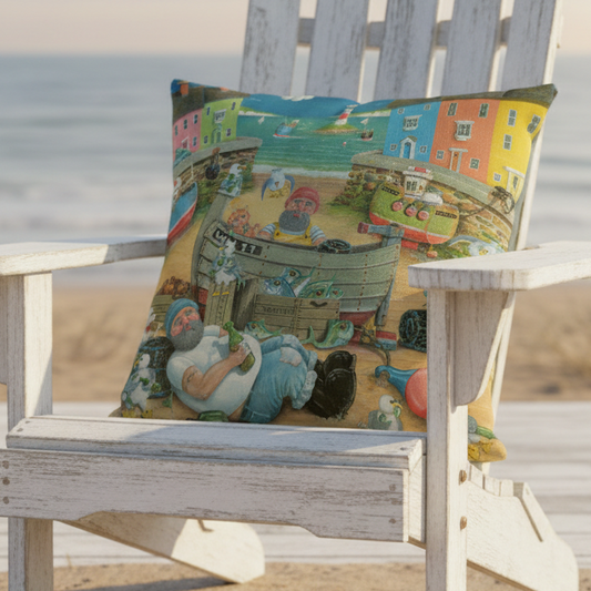 Paul Liggins On The Scrumpy Design Throw Pillow with Insert