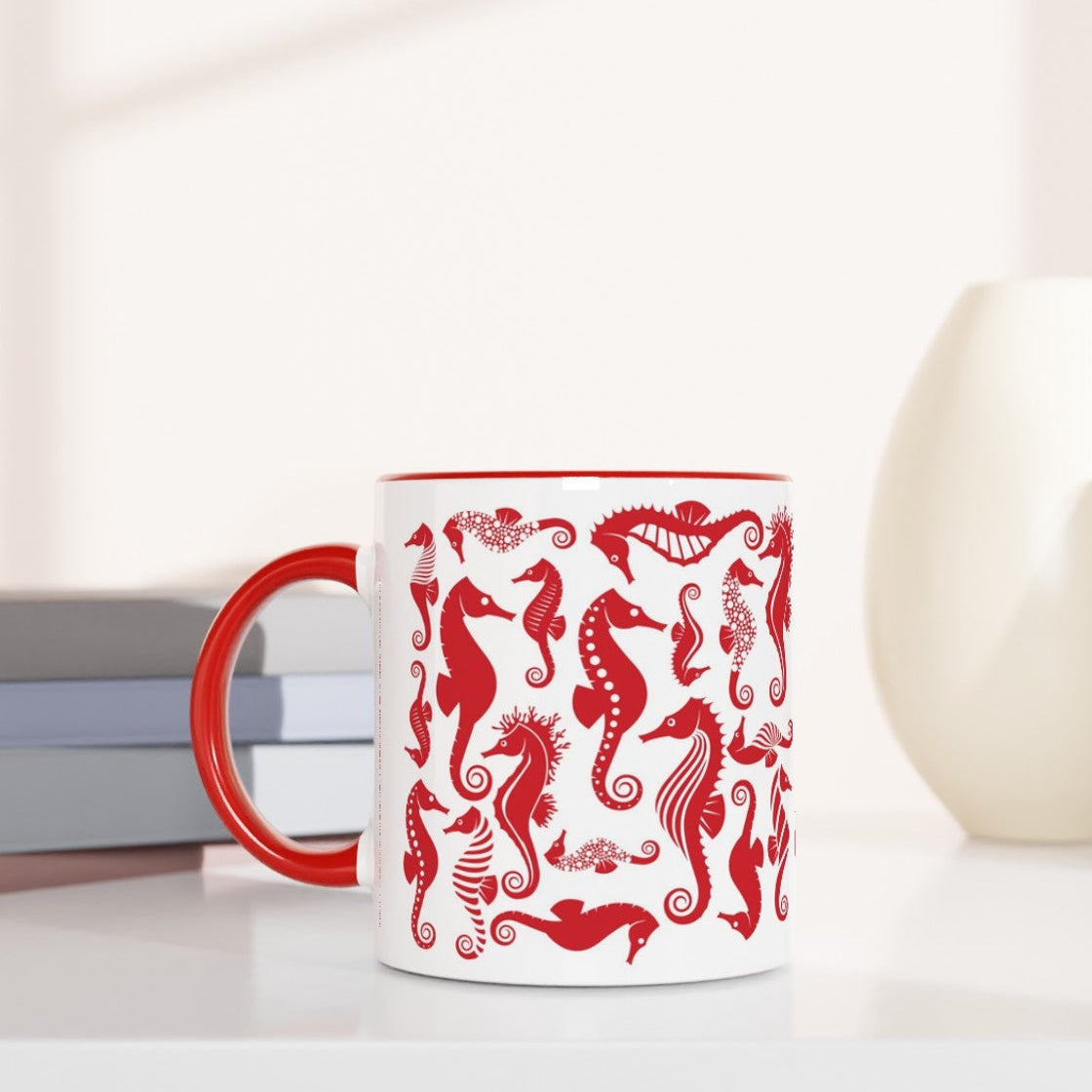 Studland Seahorses Pattern Mug 