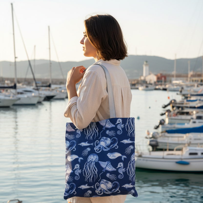 Sea Animals Tote Bag