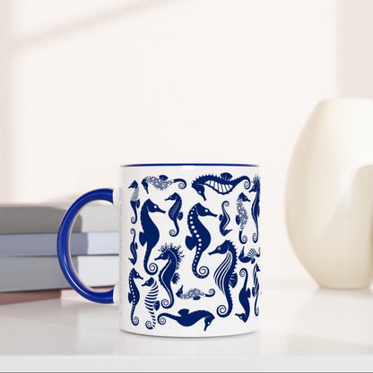 Studland Seahorses Pattern Mug 