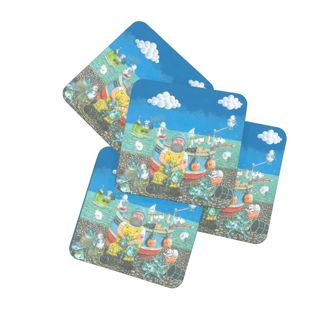 Paul Liggins Chesilie Pebblie Chilling Design Jurassic Coast Designs Coaster Set