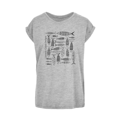 Coastal Shoal Women's Extended Shoulder T-Shirt XS-5XL