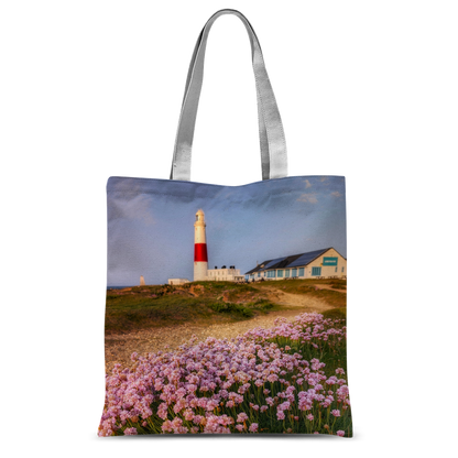 Portland Bill in Bloom by Jerry Rose Tote Bag