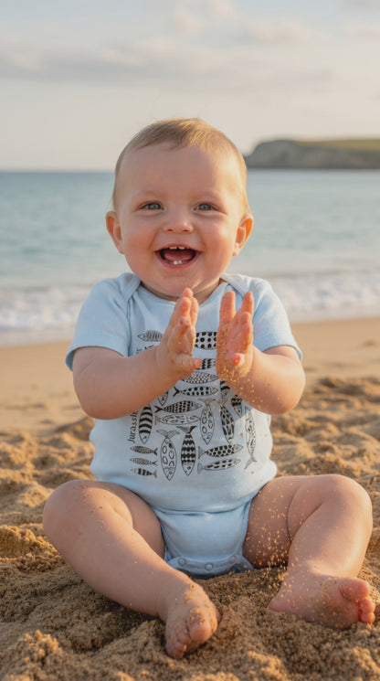 Coastal Shoal Little Explorer Baby Onesie