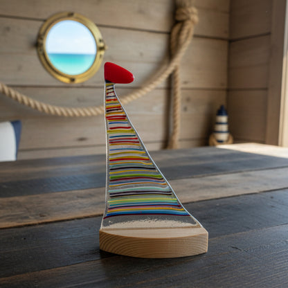 glass sailboat decoration
